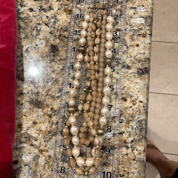 BOGO 50% Monet 3 strand bread necklace - Picture 3 of 3